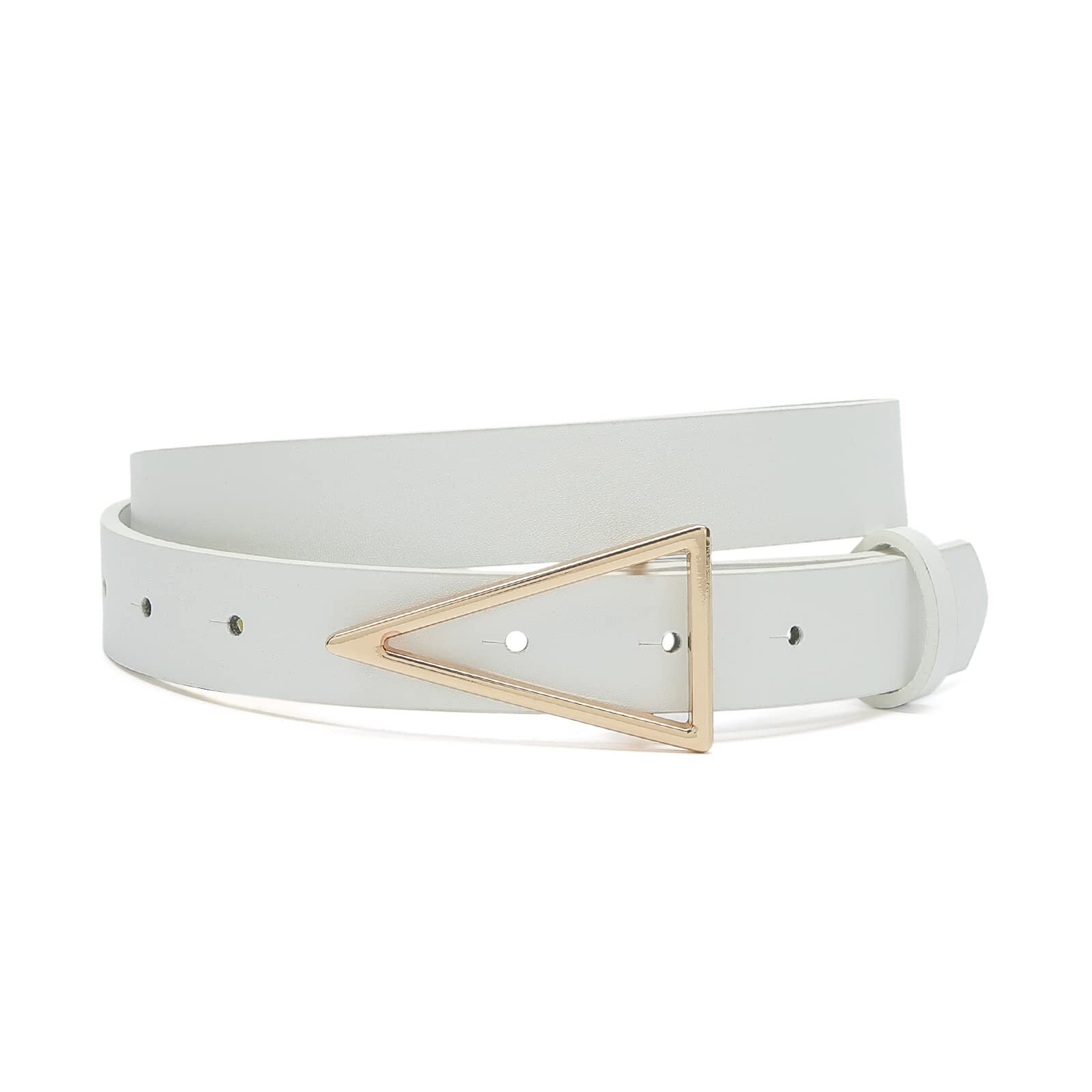 5319 Women Belts For Jeans Dress Skinny Waist Belt With Gold Triangle